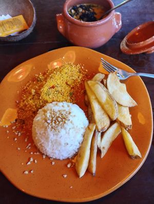 The moqueca Portuguese ala vegetarian , yammy !! at Taboo Tiki Bar in Florianopolis