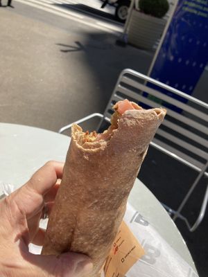 Falafel pita, eaten in nearby mall at Balade Your Way in New York City