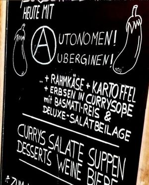 The "tschüsch-special" changes constantly - today we have eggplant fried in biryani, with potato pieces + peas in our unique curry sauce + basmati rice mountain + deluxe salad. at tschüüüsch - plantpowered futurefood in Berlin