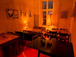Back dining area at Cafe Tschüsch at tschüüüsch - plantpowered futurefood in Berlin