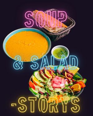 Since 15 years: selling this HeartyDal - LentilSoup 🥣 + SaladStoryDeluxe with housemade Tamarind SweetSour und FreshMint Dressing 🥗 We cant stop eating this ✨ at tschüüüsch - Vriends & Cosy Comfort Food in Berlin
