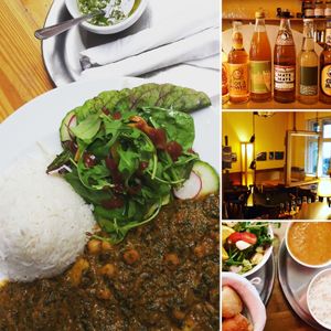 ★ we have spinage- & tomatoe- currys (here to see the chola aloo
★ we have a lot of different mate!
★ itz a cosy place, everytime with music (60s/70s/80s/punk/chillout/hiph at tschüüüsch - plantpowered futurefood in Berlin