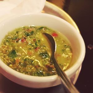 our housemade green chili comes with every meal. tschüüüsch! at tschüüüsch - plantpowered futurefood in Berlin