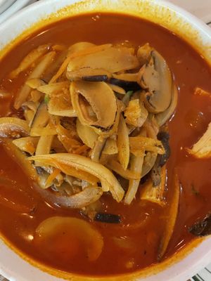 Spicy mushroom soup   at ALT.a - Dosan in Seoul