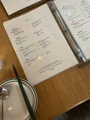 Menu  at ALT.a - Dosan in Seoul