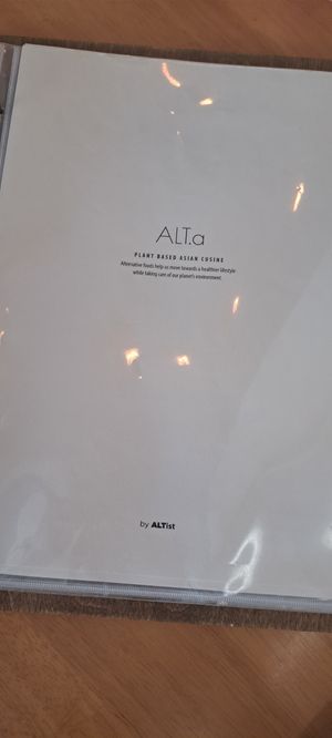 Menu cover at ALT.a - Dosan in Seoul