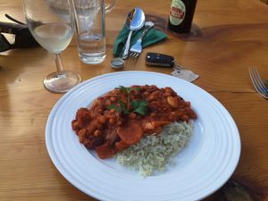 mixed bean goulash at Oakwood in Inverness