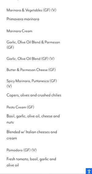 Lots of sauce options at Presto Pasta in Camarillo