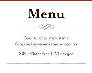 Gluten free and vegan items clearly labeled at Presto Pasta in Camarillo