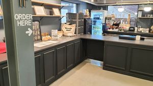 interior of location - view towards the counter (1st floor) at MEPLACE - 미플레이스 in Seoul