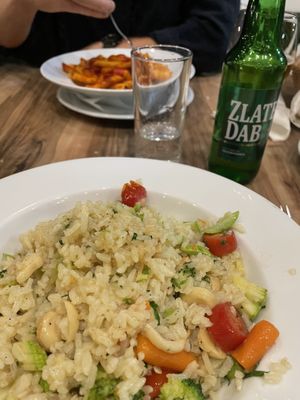 Risotto and tomato pasta   at Belvedere in Ohrid