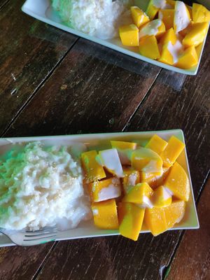 Mango sticky rice! at Wooden Hut in Koh Kut