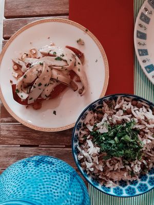 Baked Tomato and Lentilrice at Kitchen 151 in Brussels
