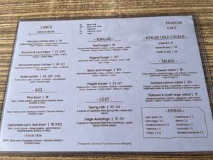 Lunch menu   at Fraiche Deli in Graceville