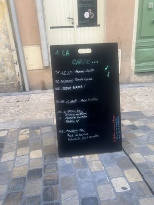 Menu   at Ma Pause Bio in Narbonne