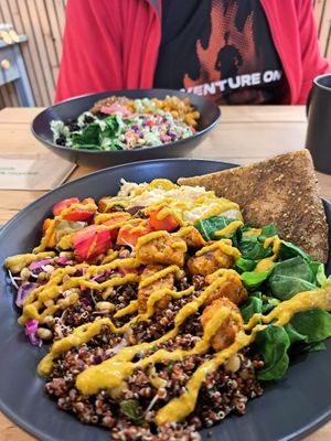 Protein Bowl with Curry Bowl at the back - both really tasty !  at Daily Bowl in Exeter