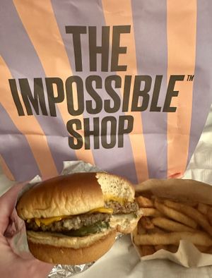 Burger & fries   at The Impossible Shop - Lincoln in Chicago