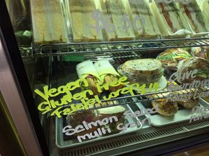 Vegan falafel wrap at The Shire's Rest Cafe in Matamata