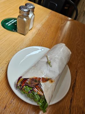 Vegan Wrap at The Shire's Rest Cafe in Matamata