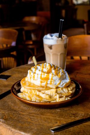 Vegan pancakes at La Luck in Brussels