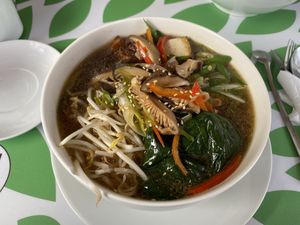 Vegan ramen  at El Arbol in Santiago