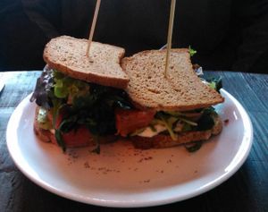 salad sandwich  at El Arbol in Santiago