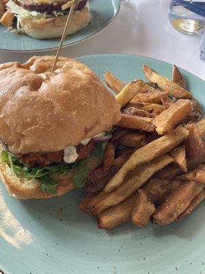 Crab cake burger  at Community Restaurant in Mississauga