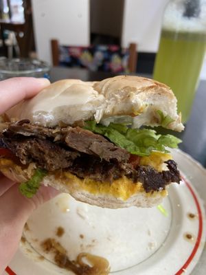 Seitan sandwich  at La Vegana in Buenos Aires