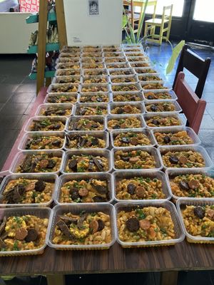 Lots of locrazo  at La Vegana in Buenos Aires