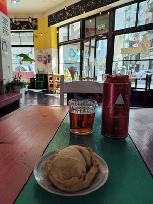 Empanada de carne picante at La Vegana in Buenos Aires