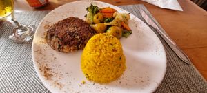 Mushroom patty  at Hotel Recanto da Serra in Ouro Preto