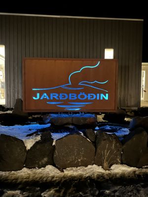 Cafe is within the building at the baths  at Kaffi Kvika in Myvatn