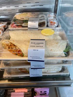 Vegan tortilla wrap at Lava Restaurant in Grindavik