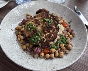 Grilled cauliflower   at Lava Restaurant in Grindavik