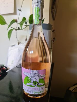 Sparkling rose at Vegan Drinks Co in Melbourne