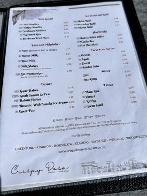 Drinks and Desserts  at Crispy Dosa in Windsor