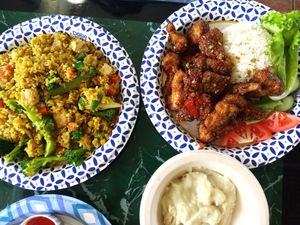 The Crispy Cauliflower was amazing!! at Lotus Vegan Restaurant in Pinellas Park