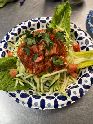 Raw Pasta at Lotus Vegan Restaurant in Pinellas Park