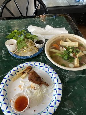Delicious! The drumsticks were awesome as well as the Pho! Will definitely come back to explore the rest of the menu.   at Lotus Vegan Restaurant in Pinellas Park