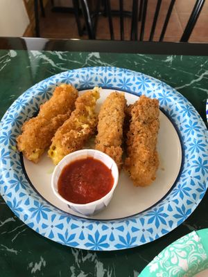 Vegan cheese sticks appetizer at Lotus Vegan Restaurant in Pinellas Park
