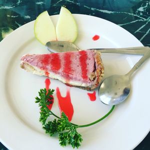 raw ";cheesecake";  at Lotus Vegan Restaurant in Pinellas Park