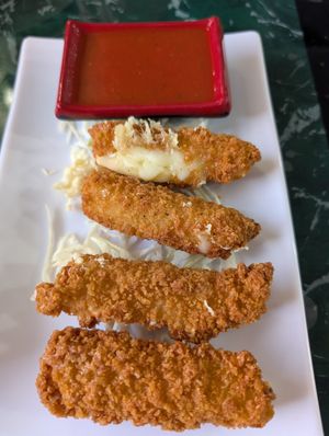 Mozzarella sticks! at Lotus Vegan Restaurant in Pinellas Park