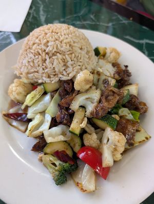 Thai dish at Lotus Vegan Restaurant in Pinellas Park
