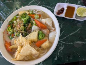 Vietnamese Crab Tapioca Noodle Soup at Lotus Vegan Restaurant in Pinellas Park