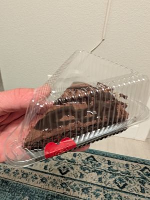 Chocolate cake at Lotus Vegan Restaurant in Pinellas Park