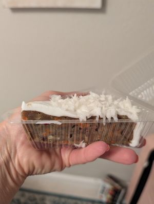 Carrot cake at Lotus Vegan Restaurant in Pinellas Park