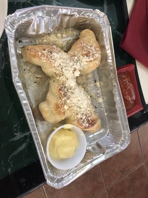 Homemade garlic knots   at Lotus Vegan Restaurant in Pinellas Park