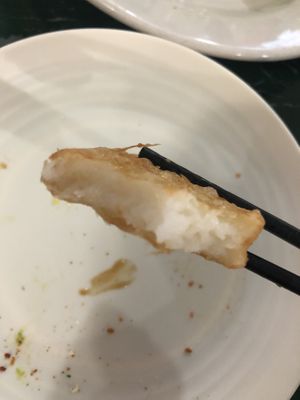 Fried turnip cake (gf)  at Lotus Vegan Restaurant in Pinellas Park