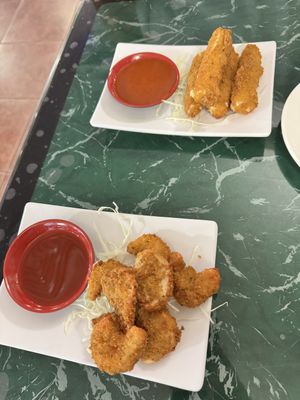  Cheese sticks (top) and cha-cha (bottom)  at Lotus Vegan Restaurant in Pinellas Park