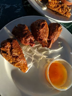Drum stix made from their own amazing seitan at Lotus Vegan Restaurant in Pinellas Park